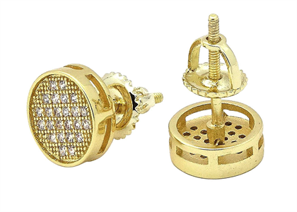 Hip hop Micro Pave CZ Small Stud Earrings